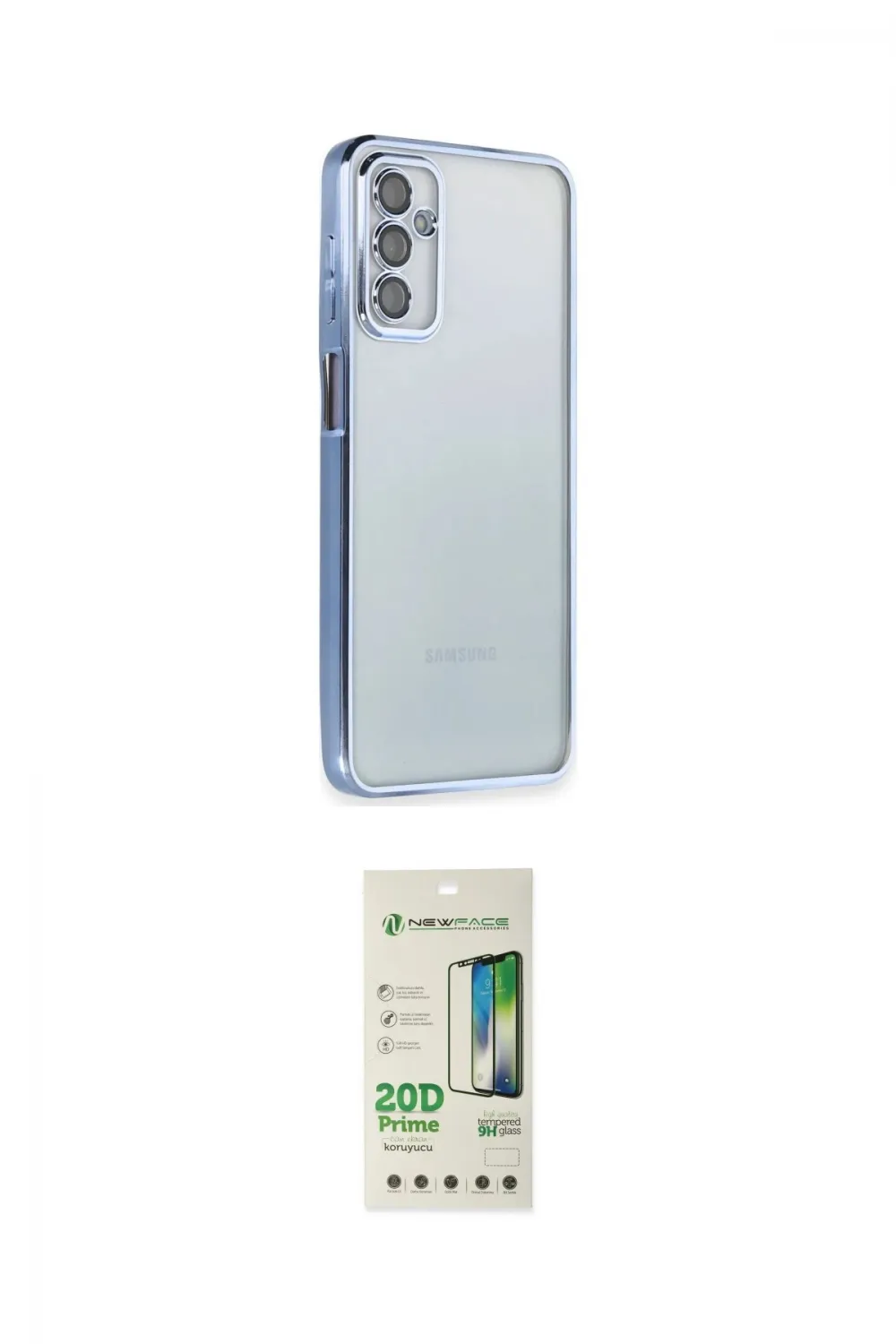 ieg™ Galaxy M23 Kılıf Vadi Minimal - Siyah 20D Premium Cam Ekran Koruyucu