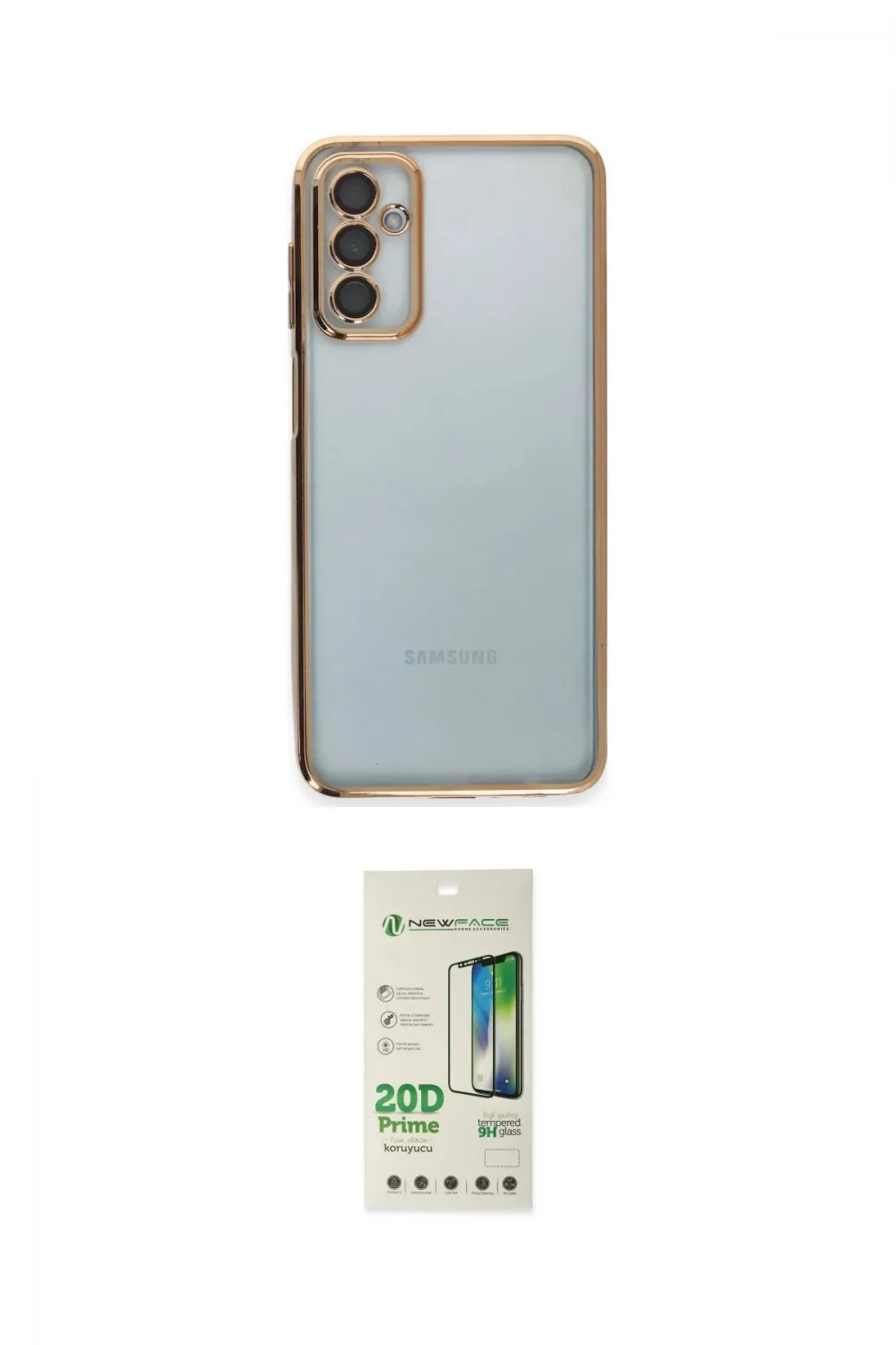 ieg™ Galaxy M23 Kılıf Vadi Minimal - Siyah 20D Premium Cam Ekran Koruyucu