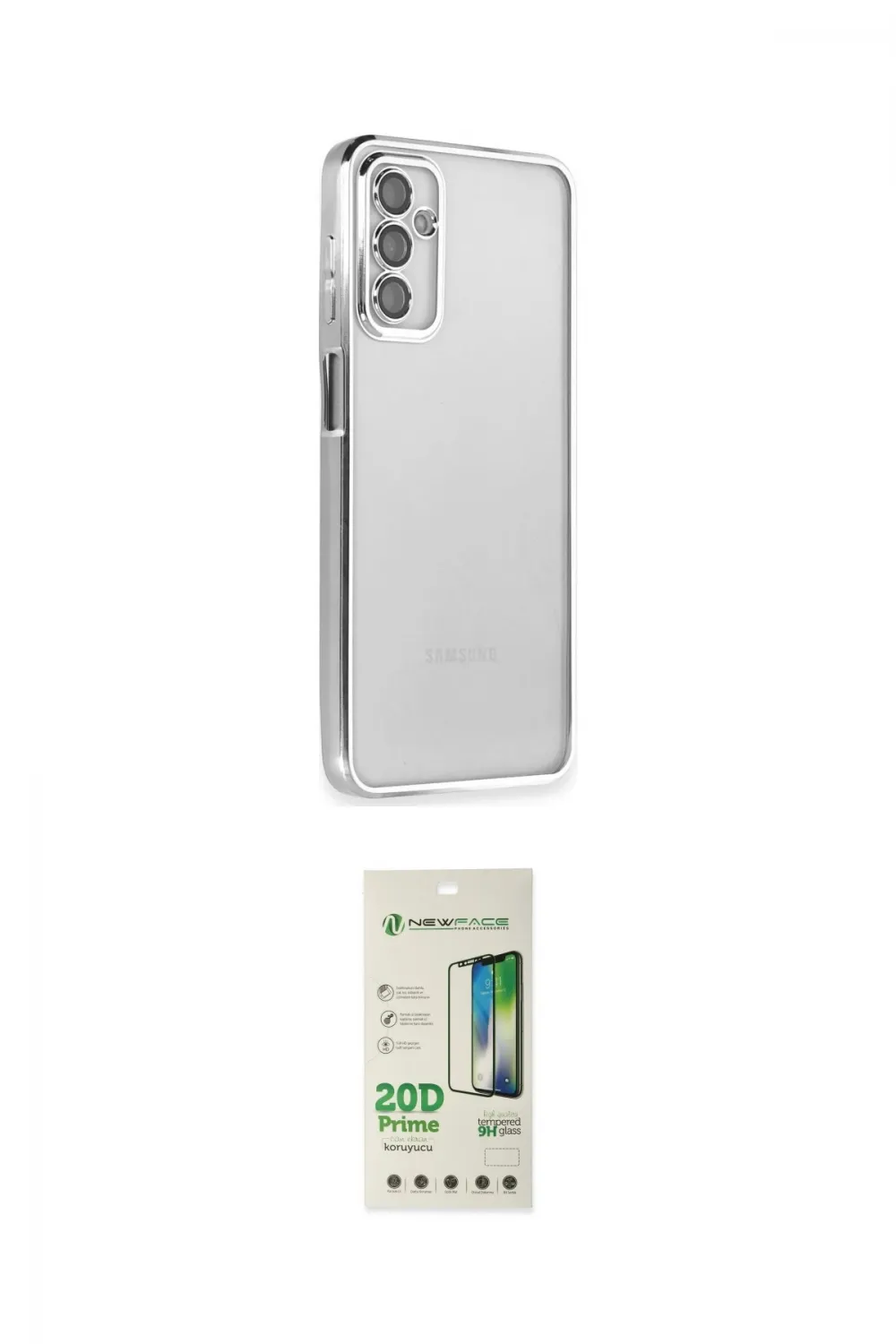 ieg™ Galaxy M23 Kılıf Vadi Minimal - Siyah 20D Premium Cam Ekran Koruyucu