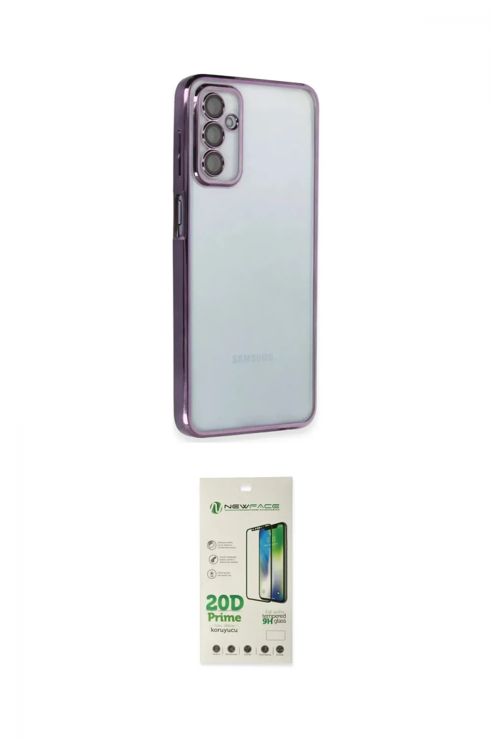 ieg™ Galaxy M23 Kılıf Vadi Minimal - Siyah 20D Premium Cam Ekran Koruyucu