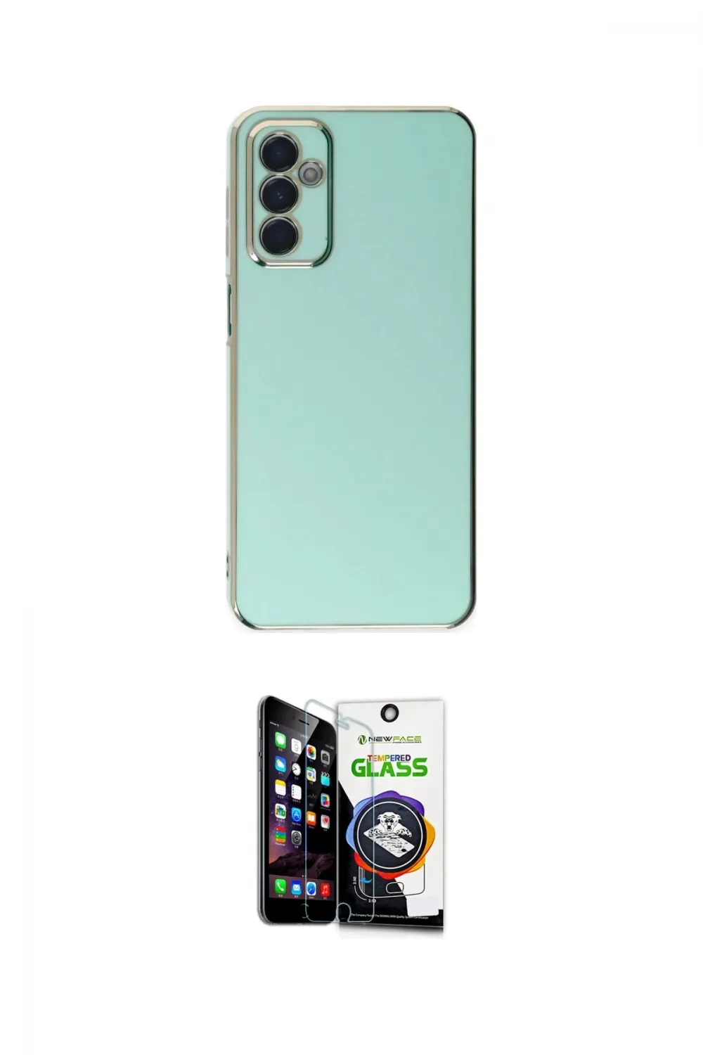 ieg™ Galaxy M23 Kılıf Yankı Serisi - Şeffaf Temperli Cam Ekran Koruyucu