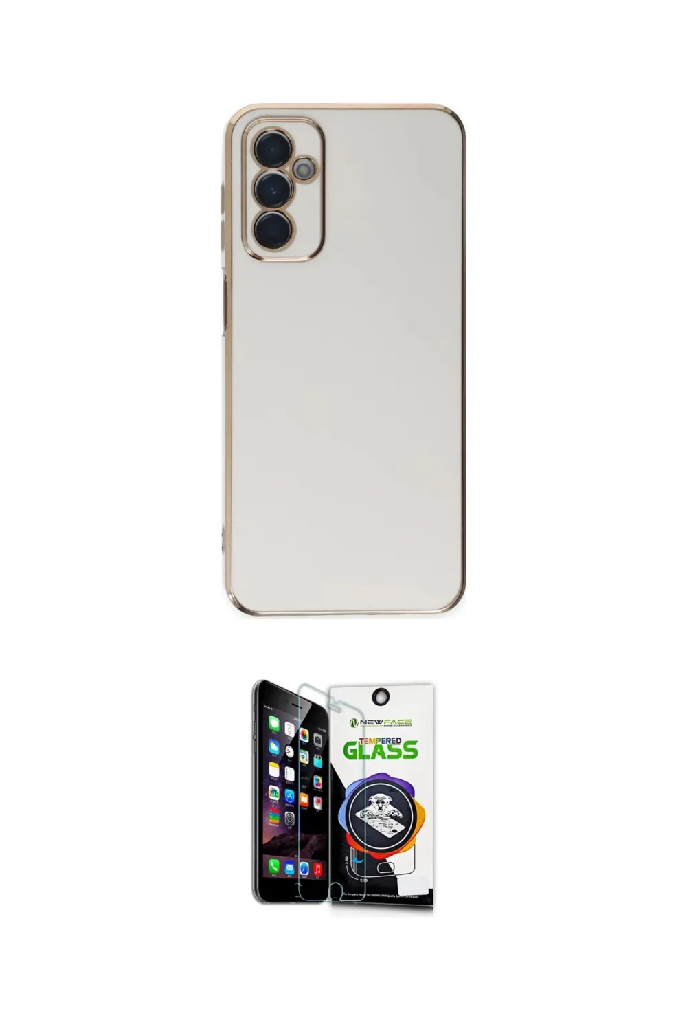 ieg™ Galaxy M23 Kılıf Yankı Serisi - Şeffaf Temperli Cam Ekran Koruyucu