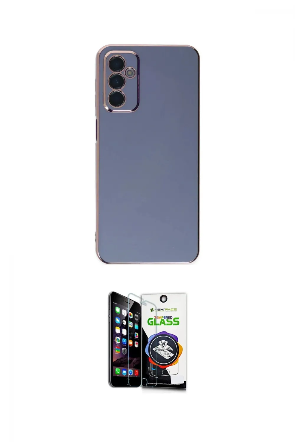ieg™ Galaxy M23 Kılıf Yankı Serisi - Şeffaf Temperli Cam Ekran Koruyucu