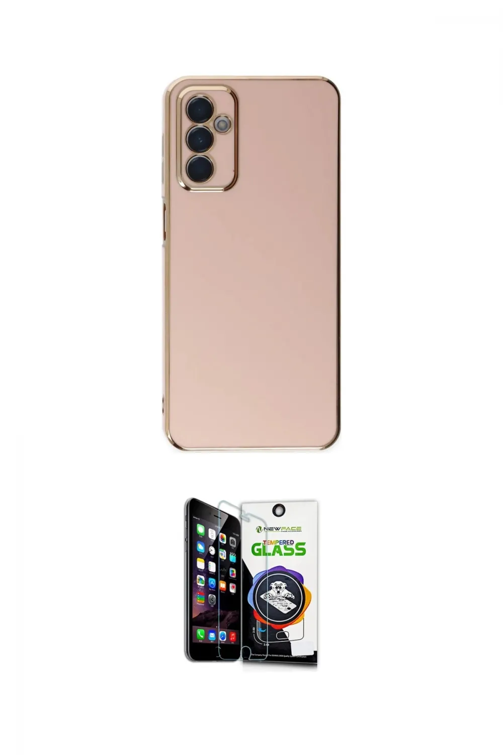 ieg™ Galaxy M23 Kılıf Yankı Serisi - Şeffaf Temperli Cam Ekran Koruyucu