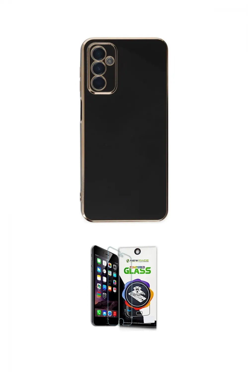 ieg™ Galaxy M23 Kılıf Yankı Serisi - Şeffaf Temperli Cam Ekran Koruyucu