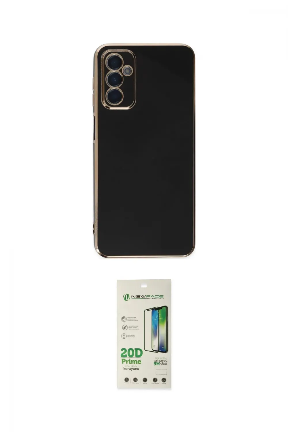 ieg™ Galaxy M23 Kılıf Yankı Serisi - Siyah 20D Premium Cam Ekran Koruyucu