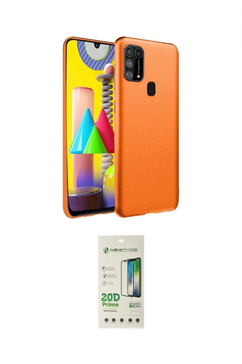 ieg™ Galaxy M31 Kılıf Ahenk Serisi - Siyah 20D Premium Cam Ekran Koruyucu