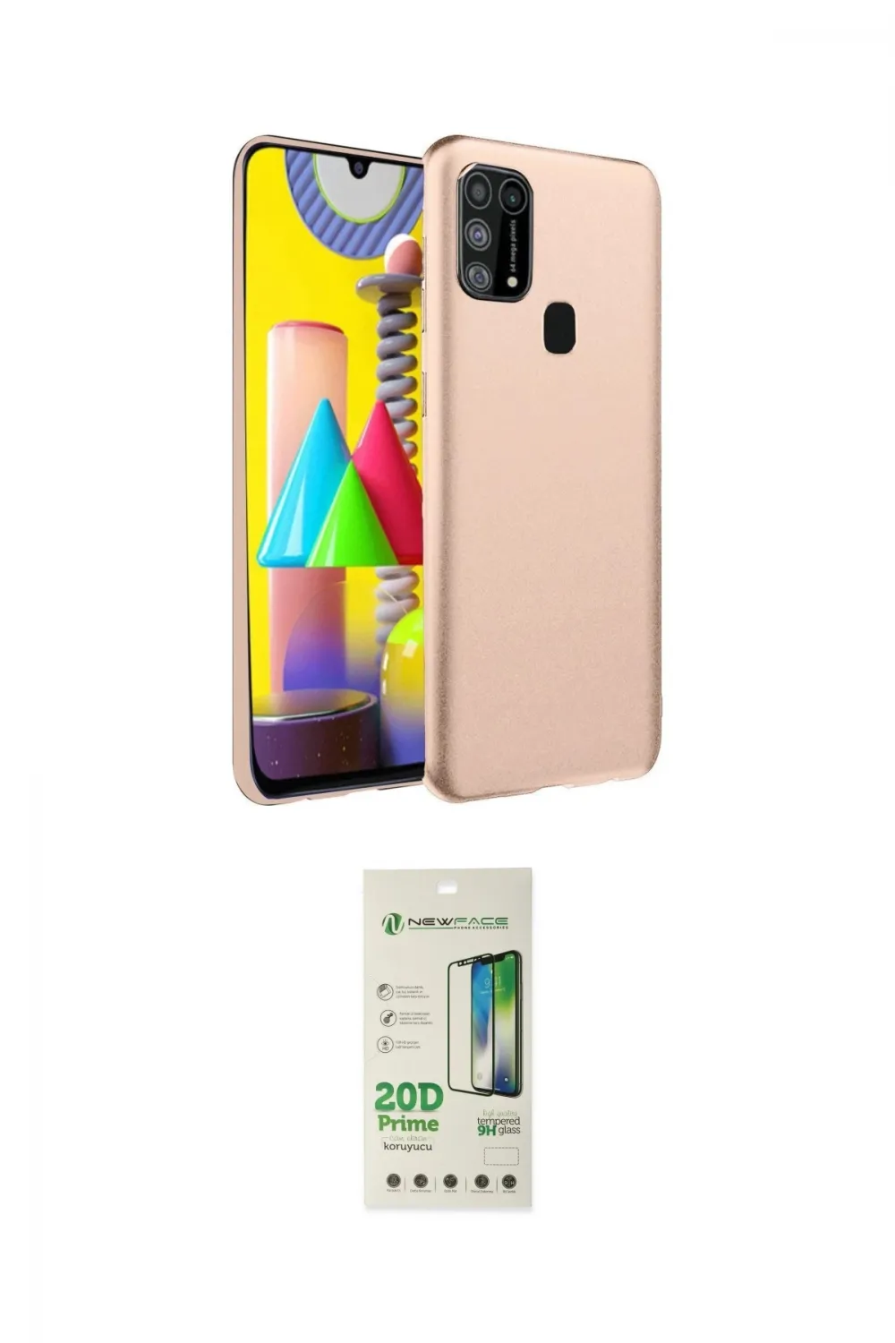 ieg™ Galaxy M31 Kılıf Ahenk Serisi - Siyah 20D Premium Cam Ekran Koruyucu