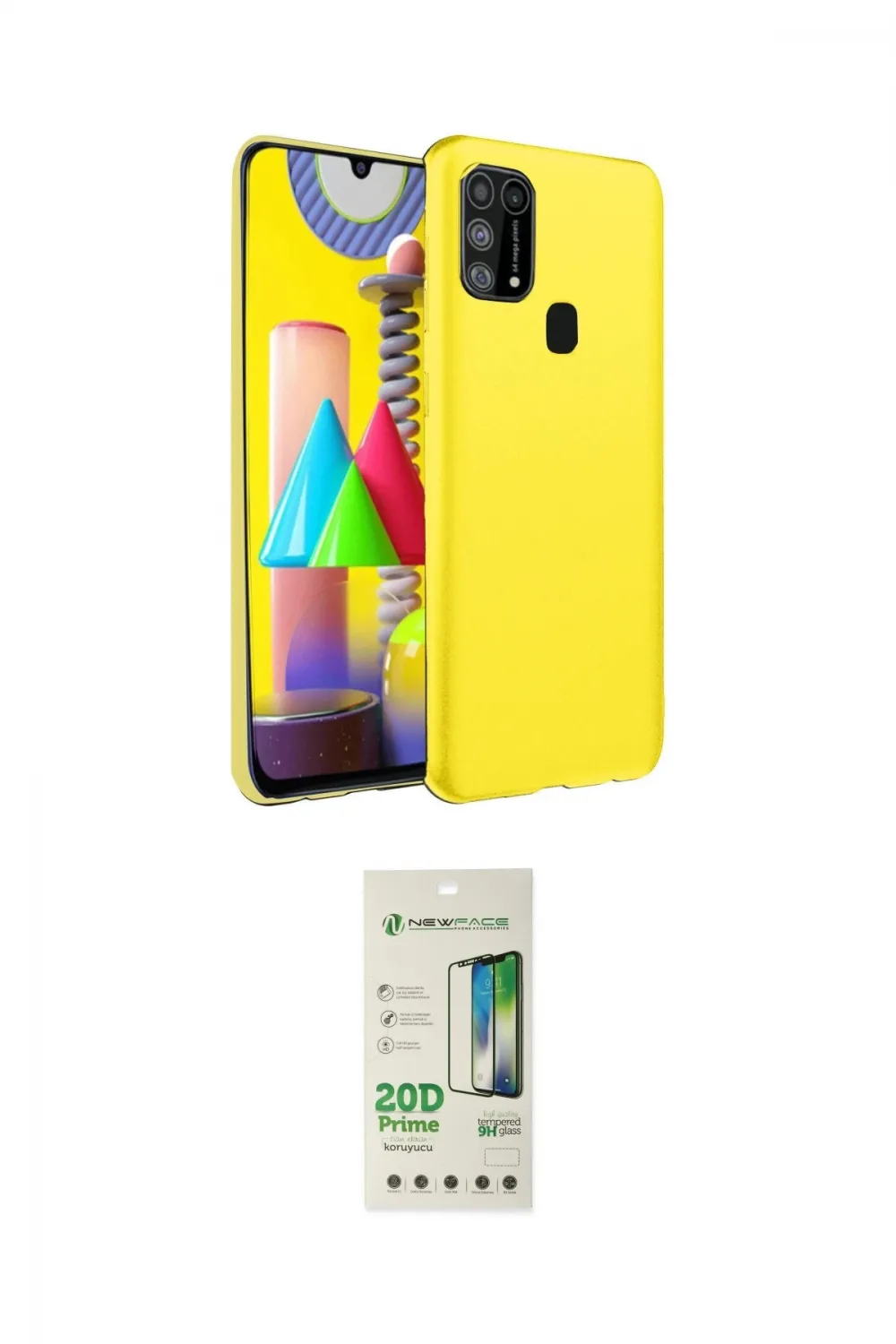 ieg™ Galaxy M31 Kılıf Ahenk Serisi - Siyah 20D Premium Cam Ekran Koruyucu