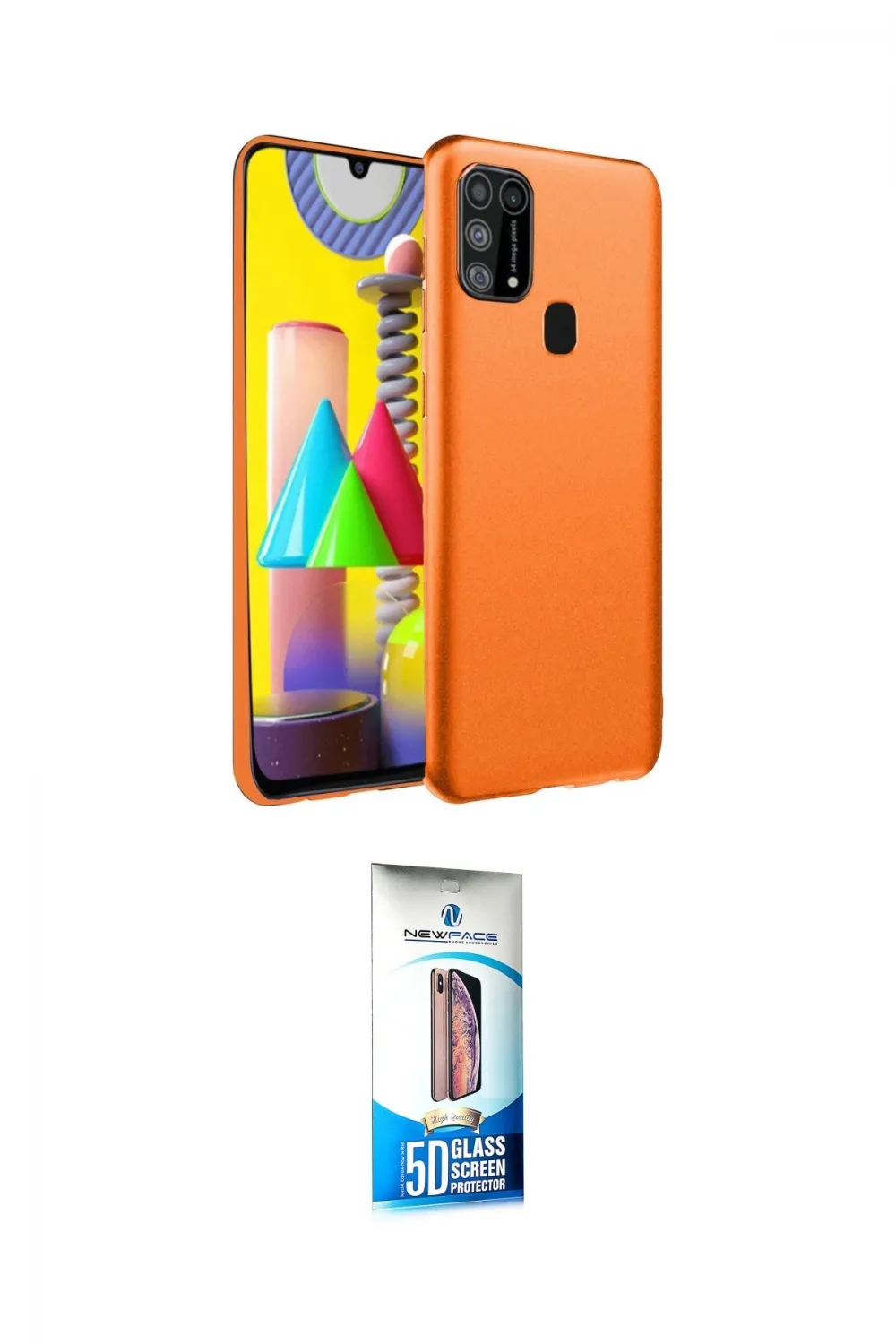 ieg™ Galaxy M31 Kılıf Ahenk Serisi - Siyah 5D Eko Cam Ekran Koruyucu