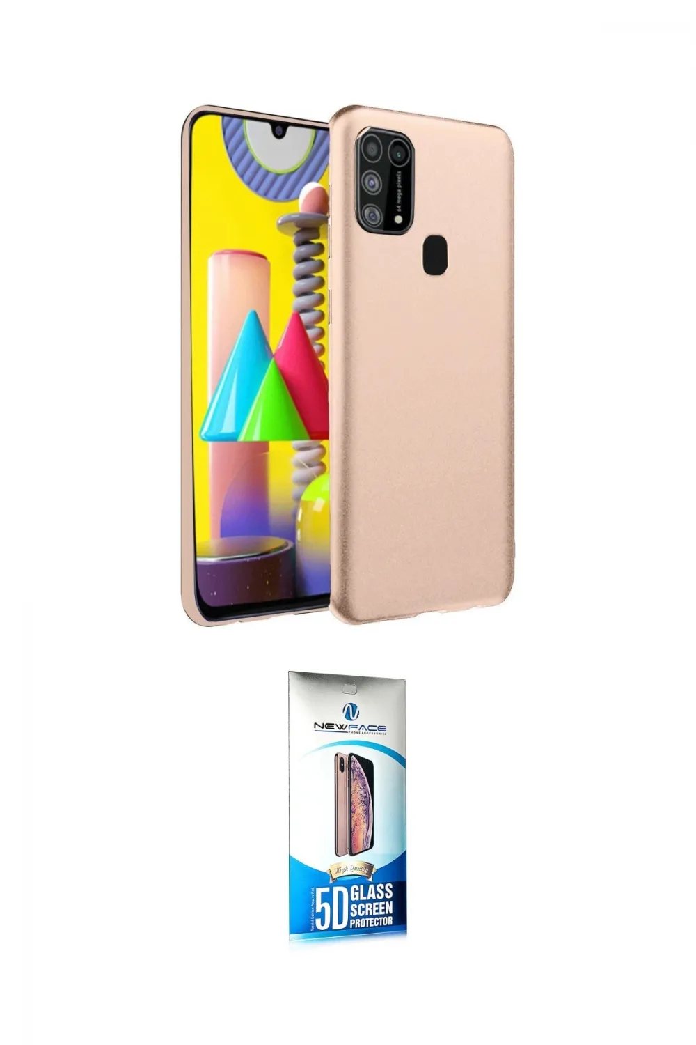 ieg™ Galaxy M31 Kılıf Ahenk Serisi - Siyah 5D Eko Cam Ekran Koruyucu