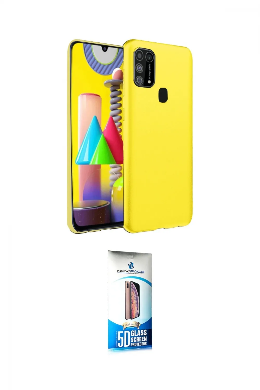 ieg™ Galaxy M31 Kılıf Ahenk Serisi - Siyah 5D Eko Cam Ekran Koruyucu