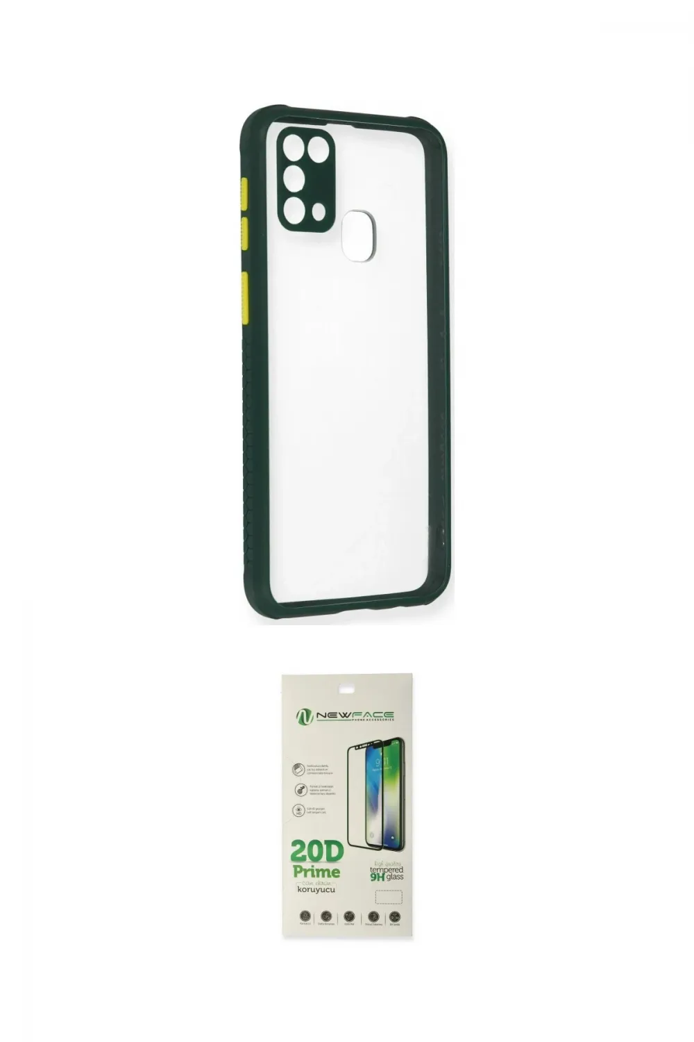 ieg™ Galaxy M31 Kılıf Nova Asil Özel Seri - Siyah 20D Premium Cam Ekran Koruyucu