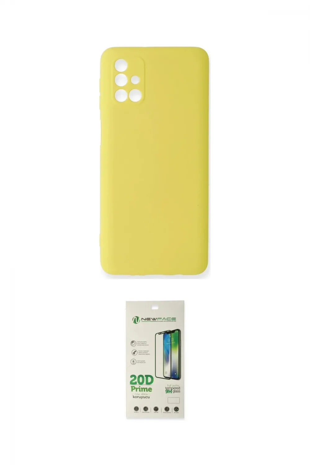 ieg™ Galaxy M31S Kılıf Ahenk Serisi - Siyah 20D Premium Cam Ekran Koruyucu