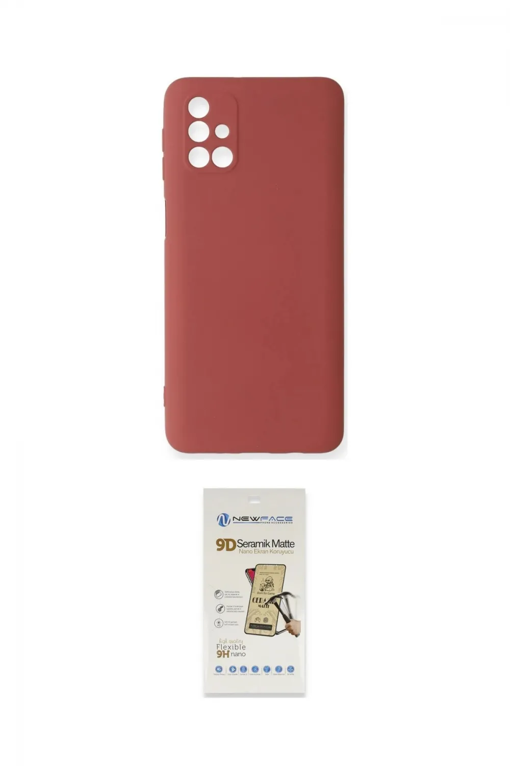ieg™ Galaxy M31S Kılıf Ahenk Serisi - Siyah Mat Seramik Nano Ekran Koruyucu