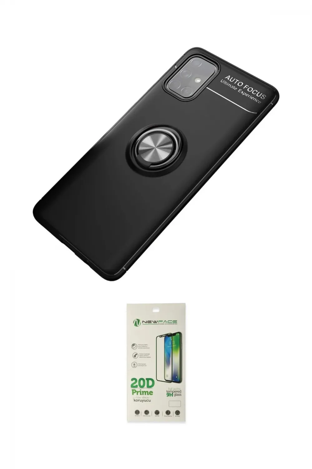 ieg™ Galaxy M31S Kılıf Yankı Form Prime - Siyah 20D Premium Cam Ekran Koruyucu