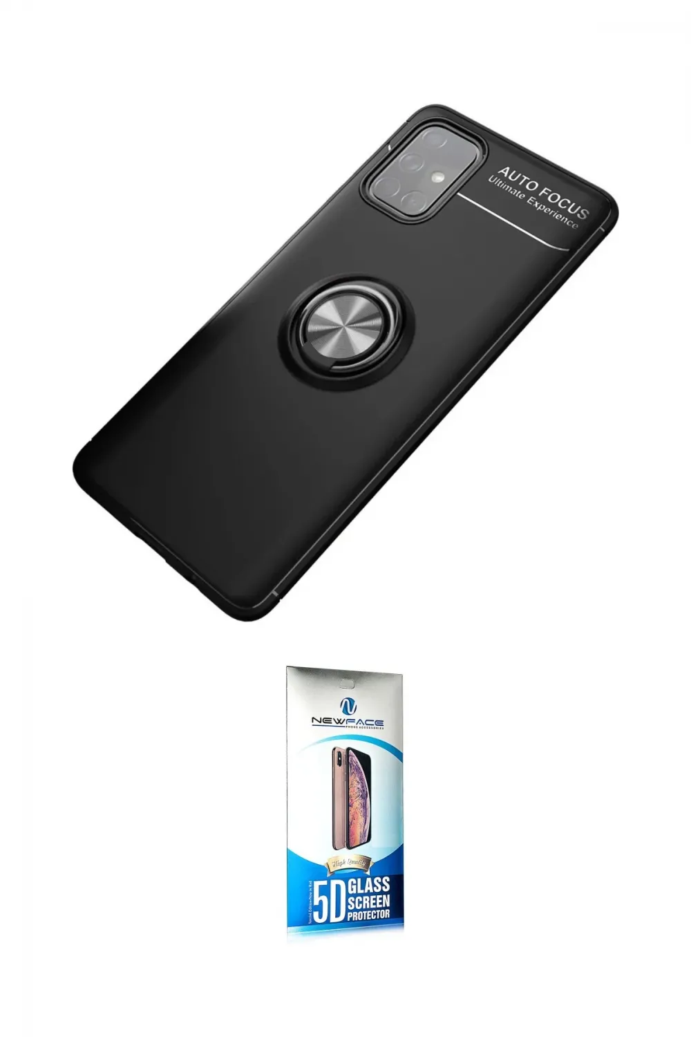 ieg™ Galaxy M31S Kılıf Yankı Form Prime - Siyah 5D Eko Cam Ekran Koruyucu