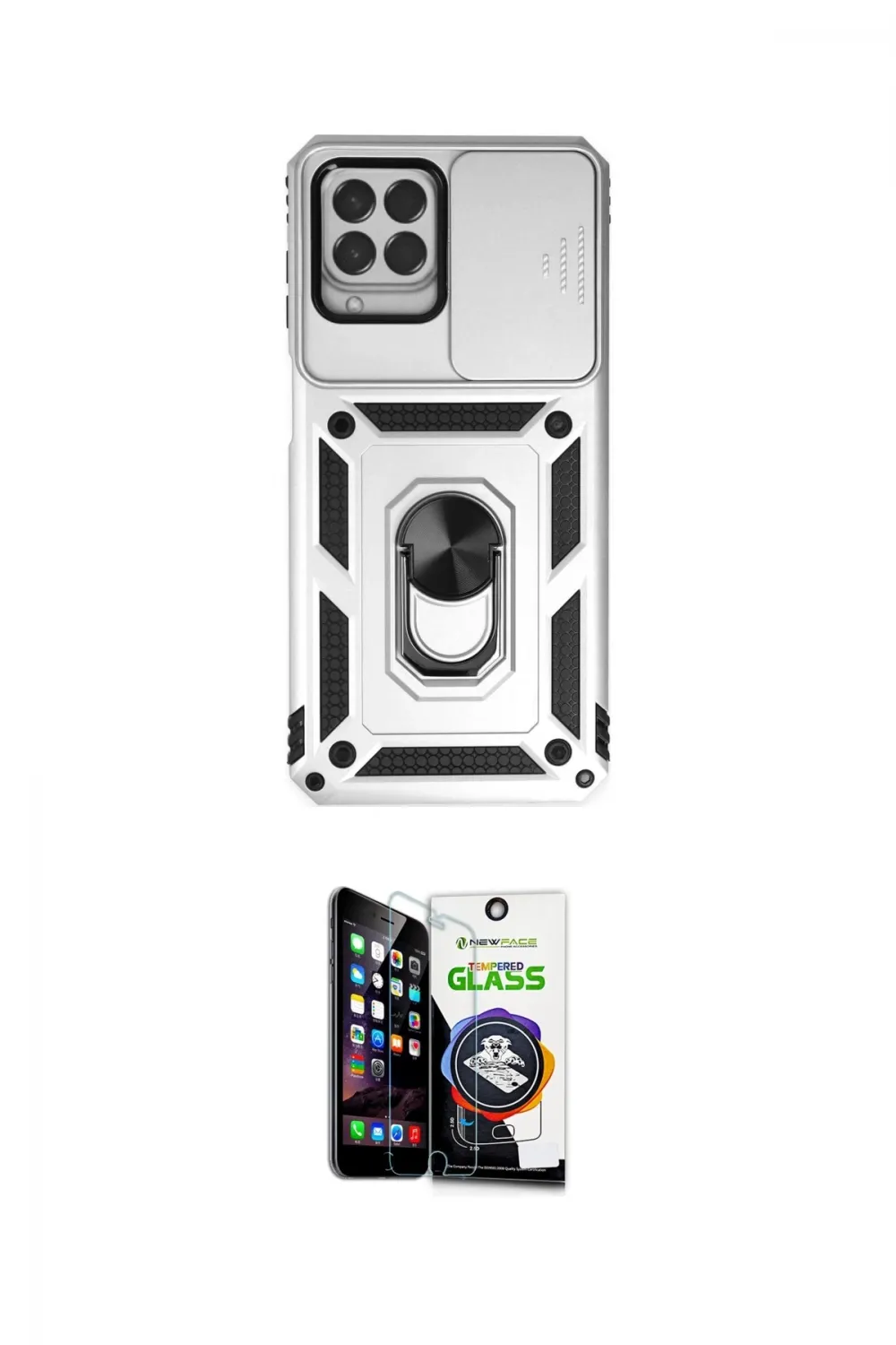 ieg™ Galaxy M33 Kılıf Ahenk Klasik - Şeffaf Temperli Cam Ekran Koruyucu