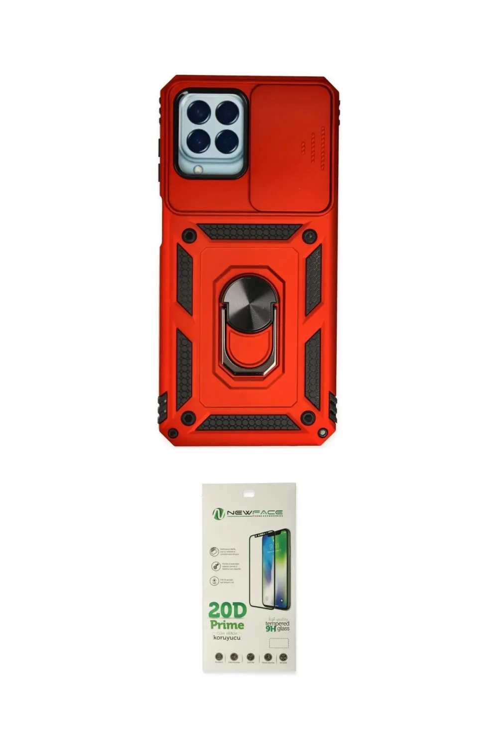 ieg™ Galaxy M33 Kılıf Ahenk Klasik - Siyah 20D Premium Cam Ekran Koruyucu