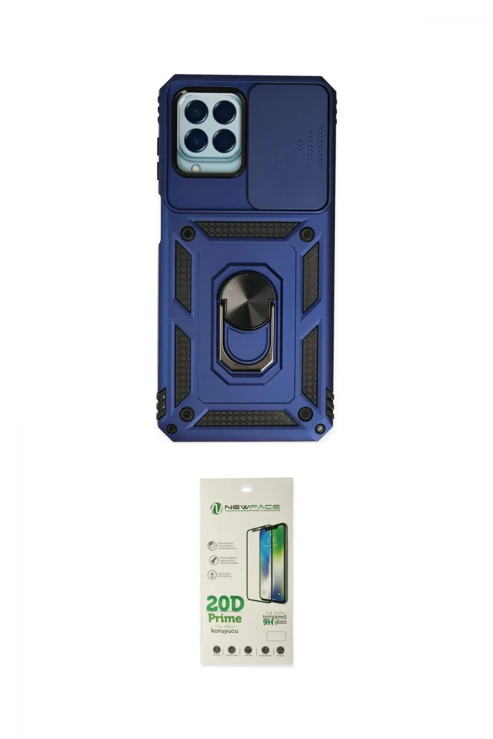 ieg™ Galaxy M33 Kılıf Ahenk Klasik - Siyah 20D Premium Cam Ekran Koruyucu
