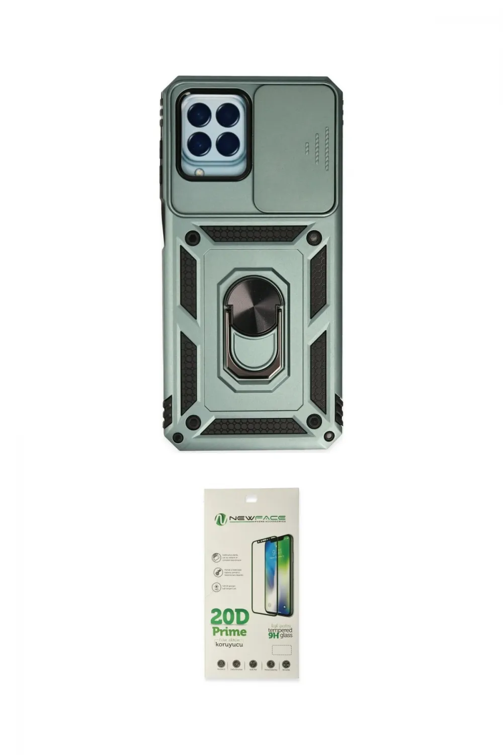 ieg™ Galaxy M33 Kılıf Ahenk Klasik - Siyah 20D Premium Cam Ekran Koruyucu