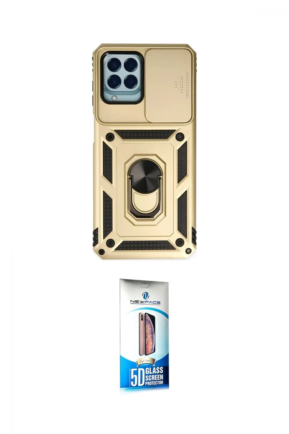 ieg™ Galaxy M33 Kılıf Ahenk Klasik - Siyah 5D Eko Cam Ekran Koruyucu