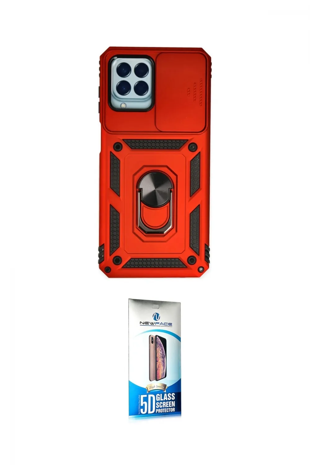 ieg™ Galaxy M33 Kılıf Ahenk Klasik - Siyah 5D Eko Cam Ekran Koruyucu
