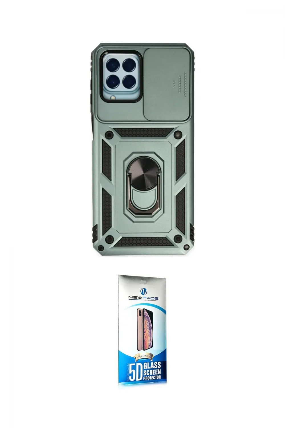 ieg™ Galaxy M33 Kılıf Ahenk Klasik - Siyah 5D Eko Cam Ekran Koruyucu