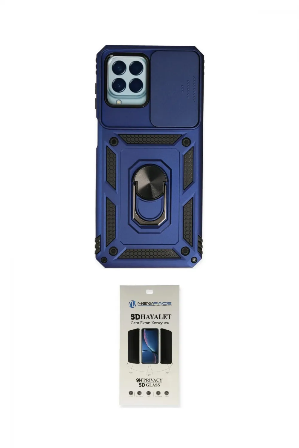 ieg™ Galaxy M33 Kılıf Ahenk Klasik - Siyah 5D Hayalet Cam Ekran Koruyucu