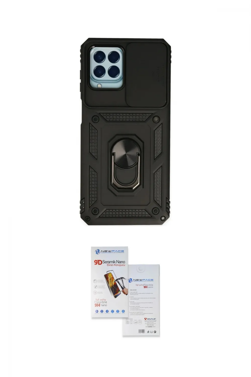 ieg™ Galaxy M33 Kılıf Ahenk Klasik - Siyah Seramik Nano Ekran Koruyucu