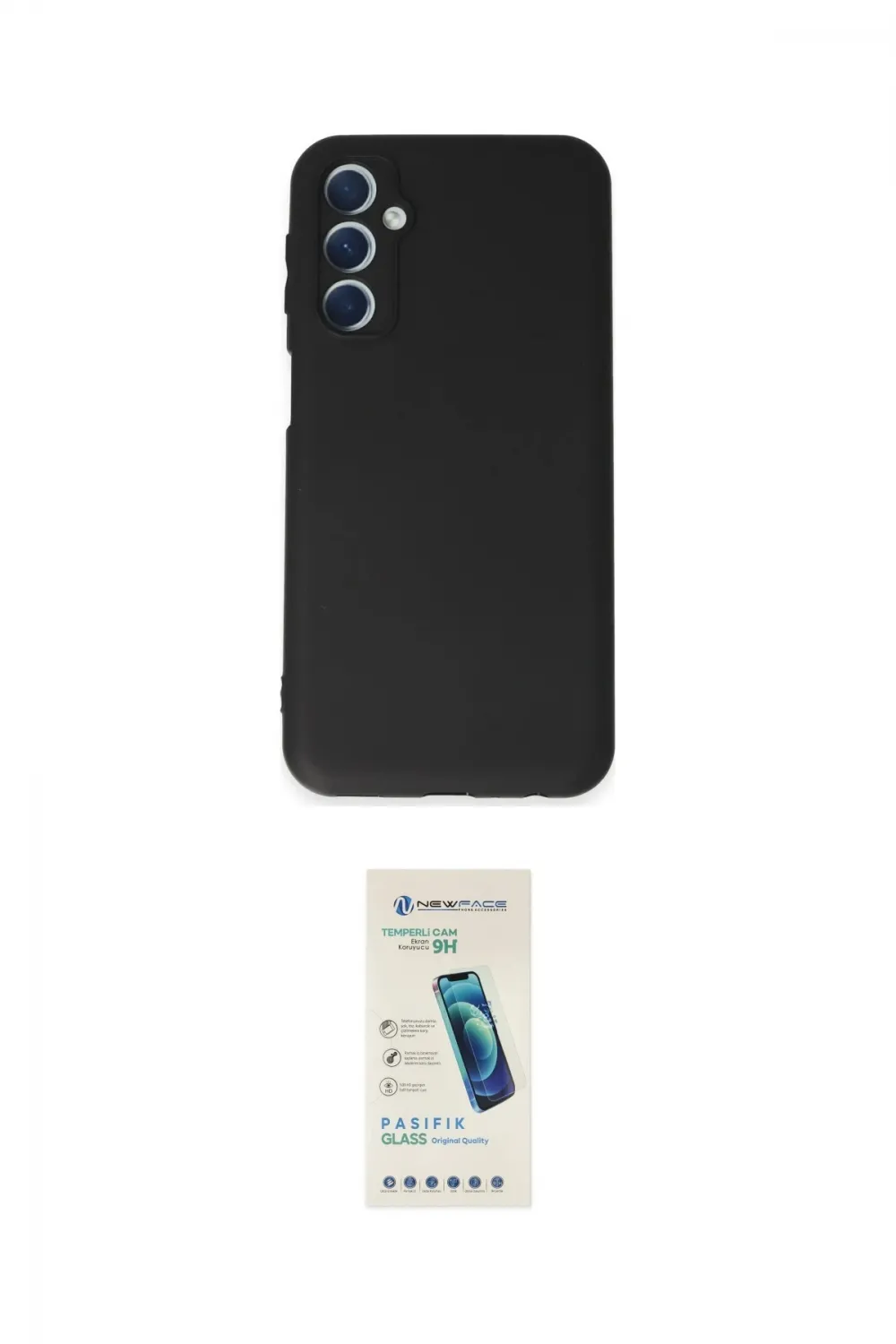 ieg™ Galaxy M34 5G Kılıf Kozmos Yansıma Özel Seri - Şeffaf Pasifik Cam Ekran Koruyucu