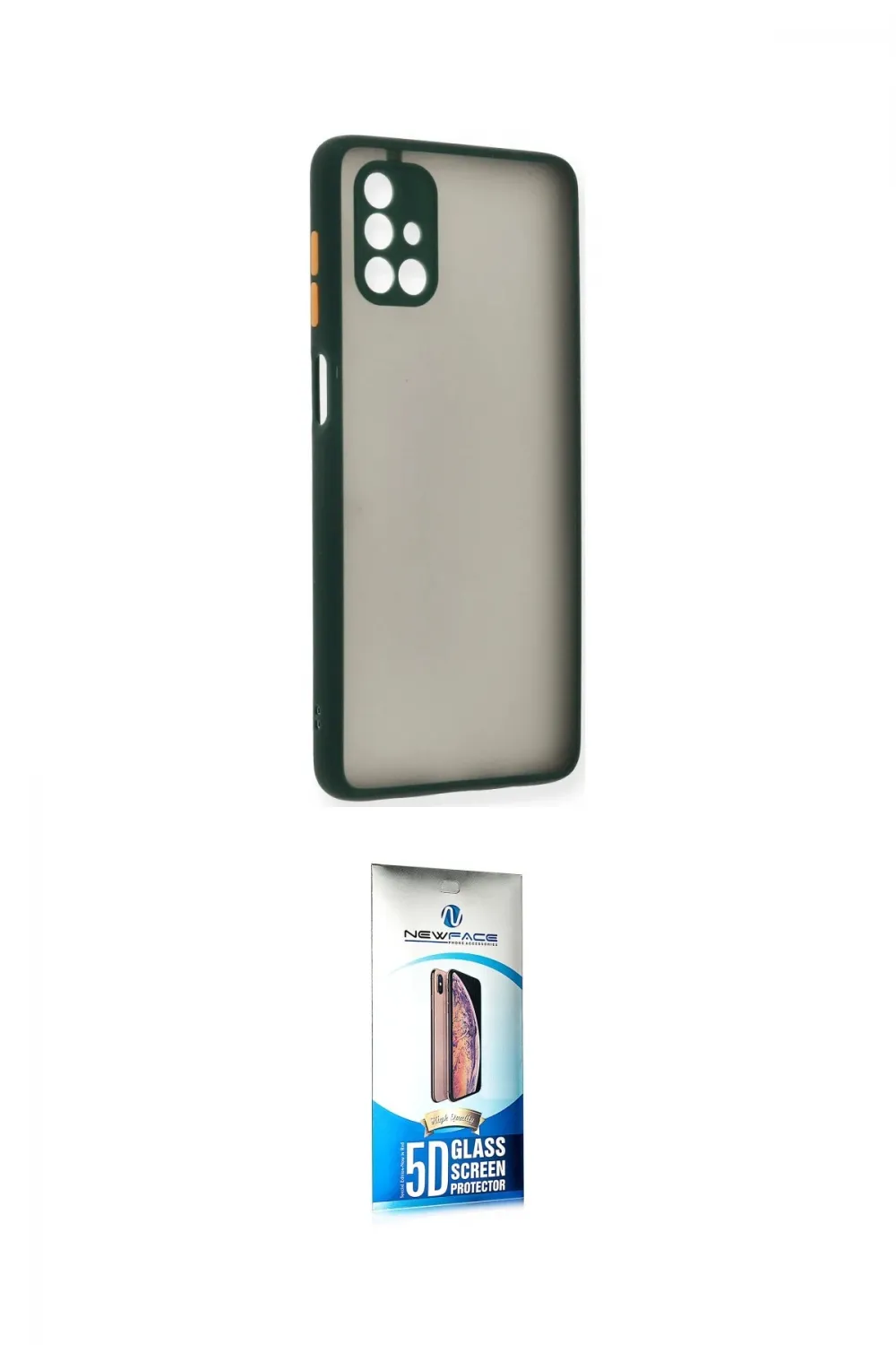 ieg™ Galaxy M51 Kılıf Ahenk Çizgi Serisi - Siyah 5D Eko Cam Ekran Koruyucu