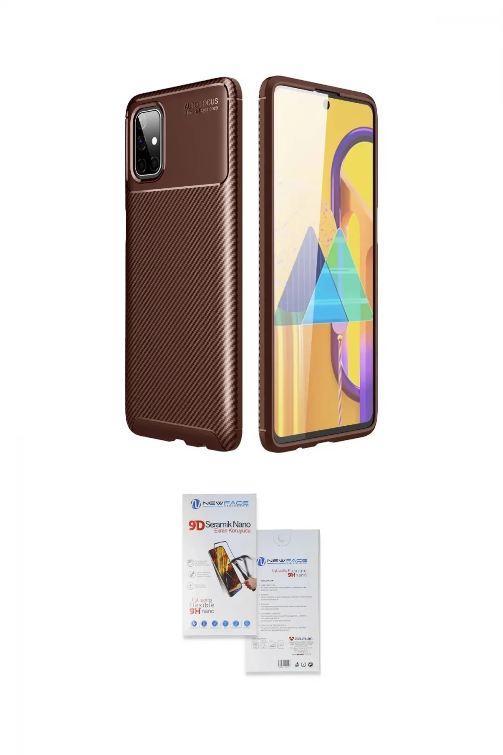 ieg™ Galaxy M51 Kılıf Eksen Form Prime - Siyah Seramik Nano Ekran Koruyucu
