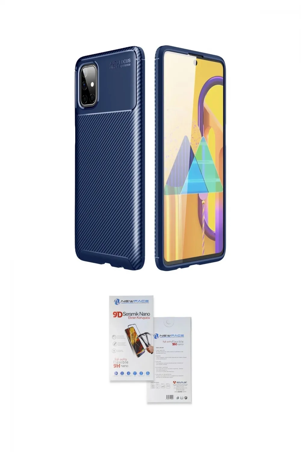 ieg™ Galaxy M51 Kılıf Eksen Form Prime - Siyah Seramik Nano Ekran Koruyucu