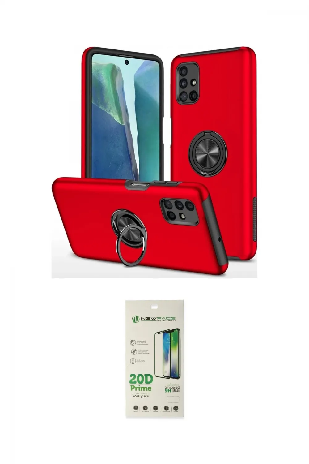 ieg™ Galaxy M51 Kılıf Odak Form Prime - Siyah 20D Premium Cam Ekran Koruyucu