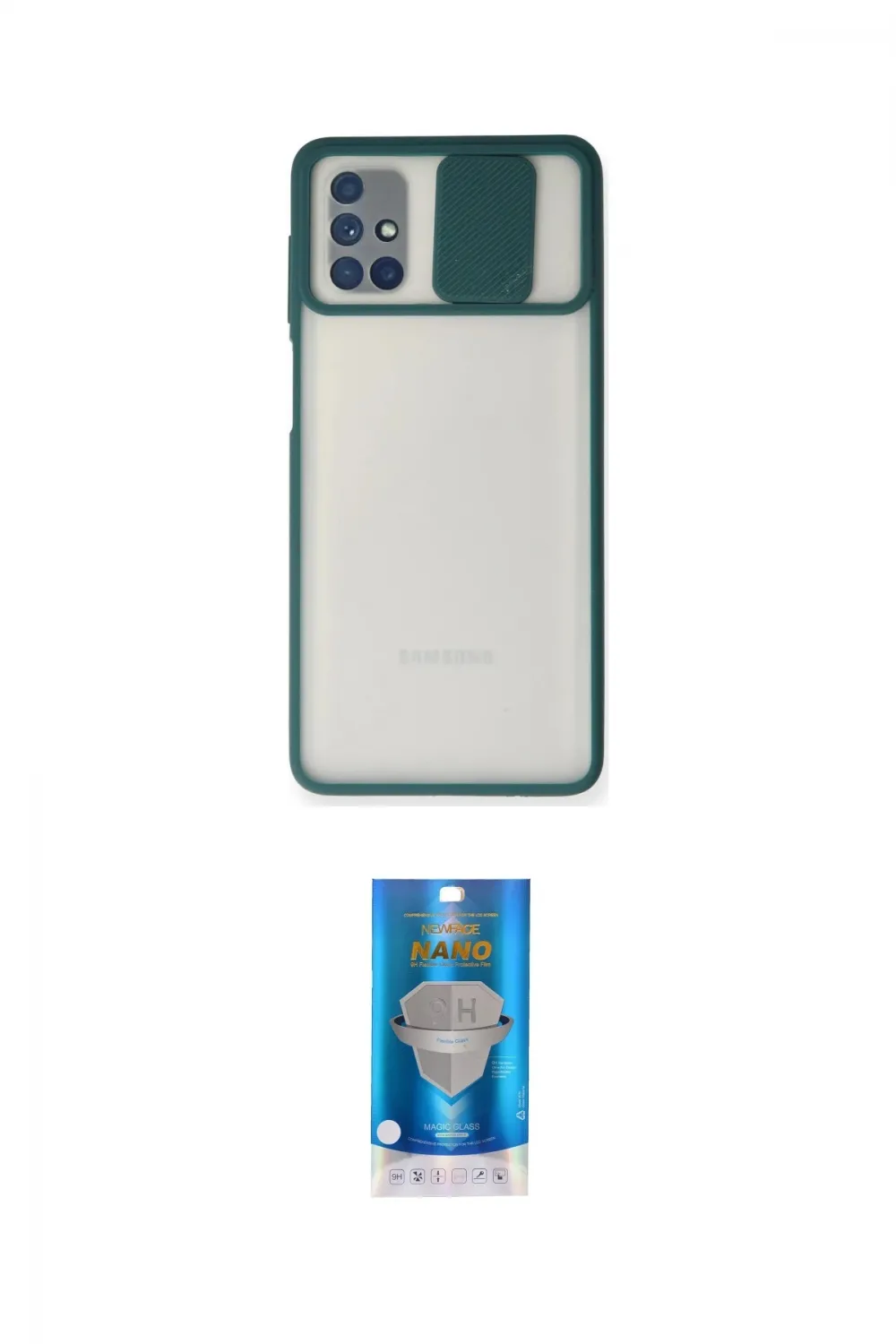 ieg™ Galaxy M51 Kılıf Vadi Çizgi - Şeffaf Royal Nano Ekran Koruyucu