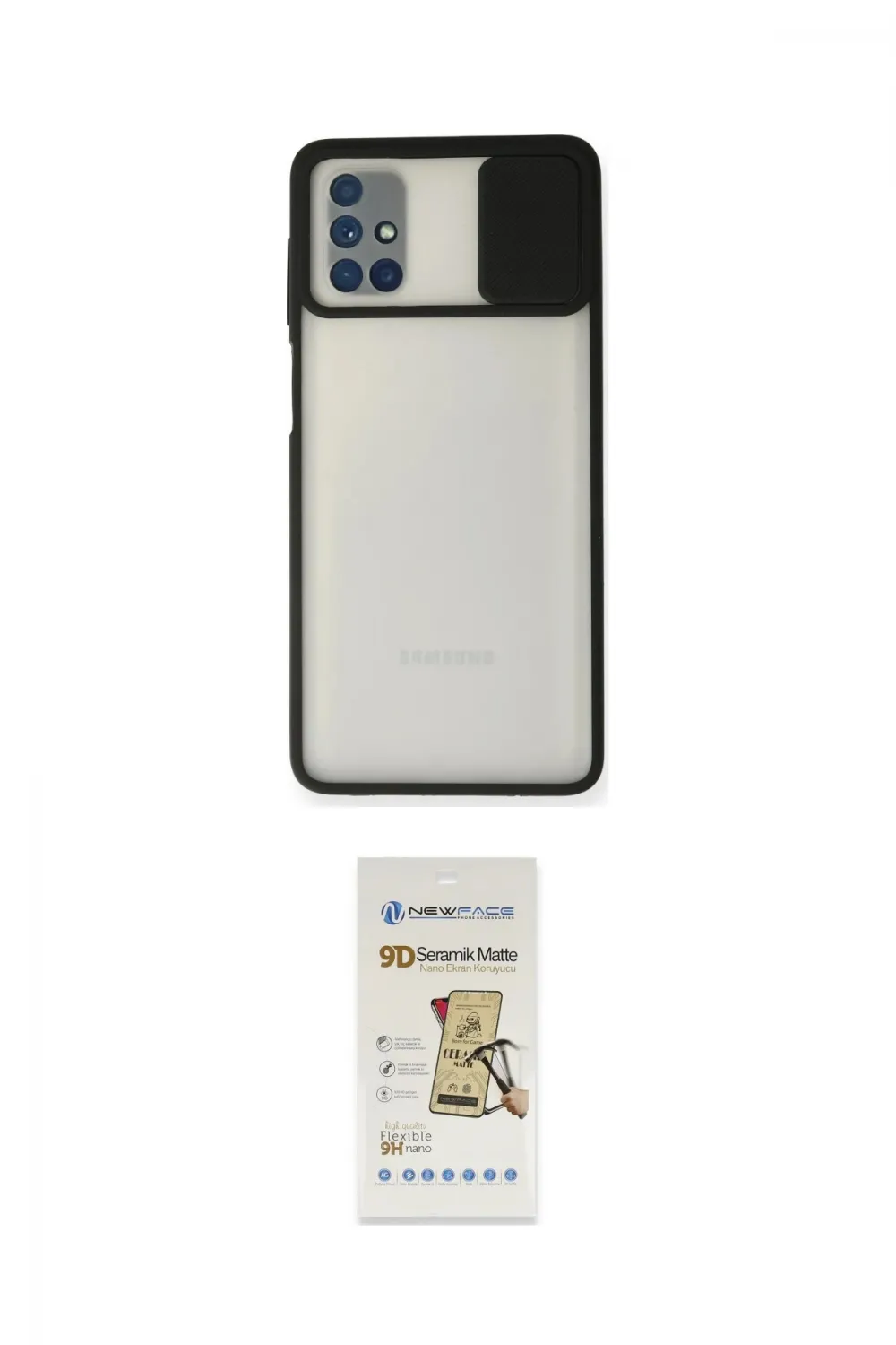 ieg™ Galaxy M51 Kılıf Vadi Çizgi - Siyah Mat Seramik Nano Ekran Koruyucu