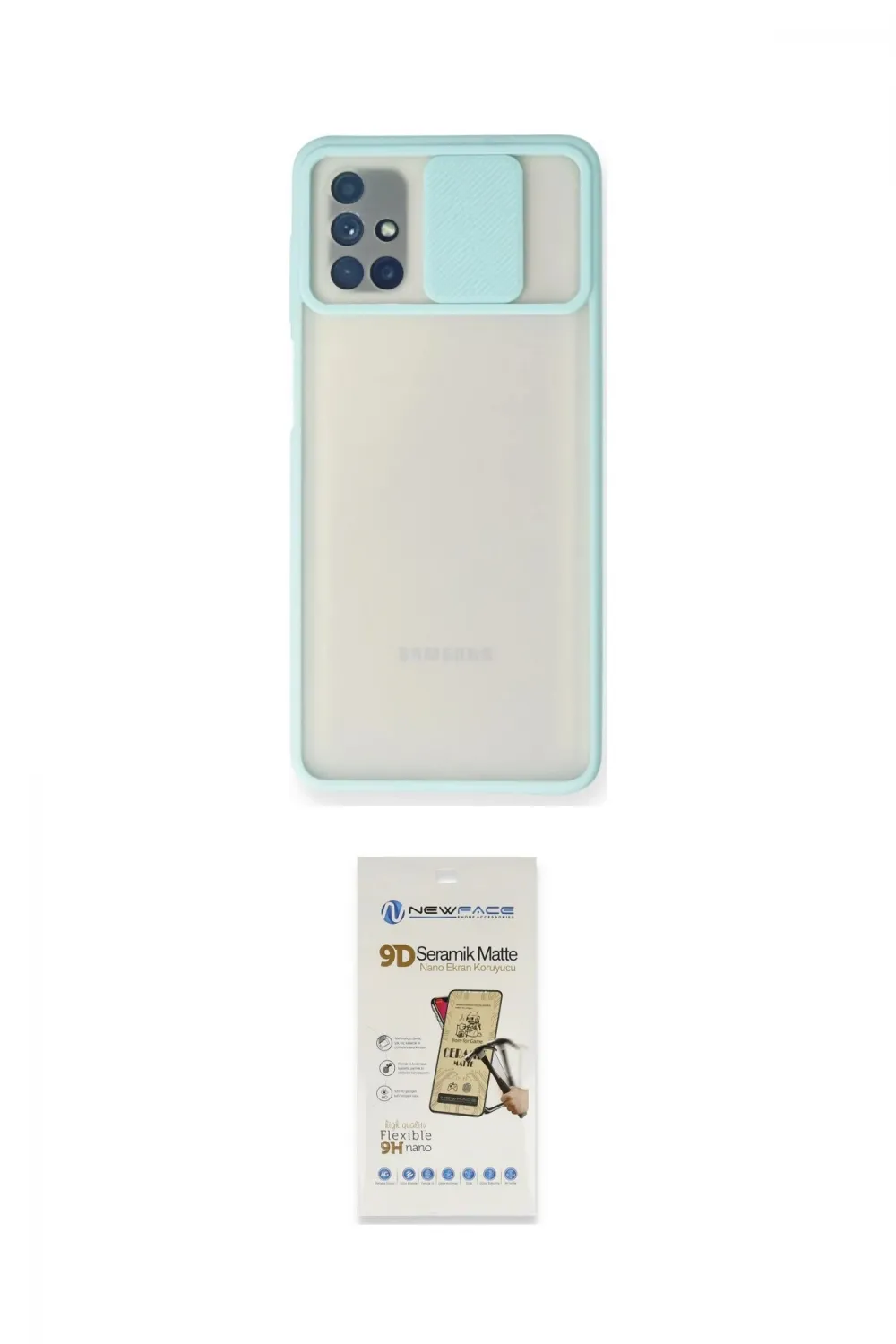 ieg™ Galaxy M51 Kılıf Vadi Çizgi - Siyah Mat Seramik Nano Ekran Koruyucu