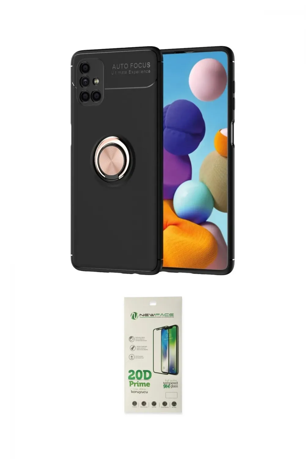 ieg™ Galaxy M51 Kılıf Yankı Form Prime - Siyah 20D Premium Cam Ekran Koruyucu