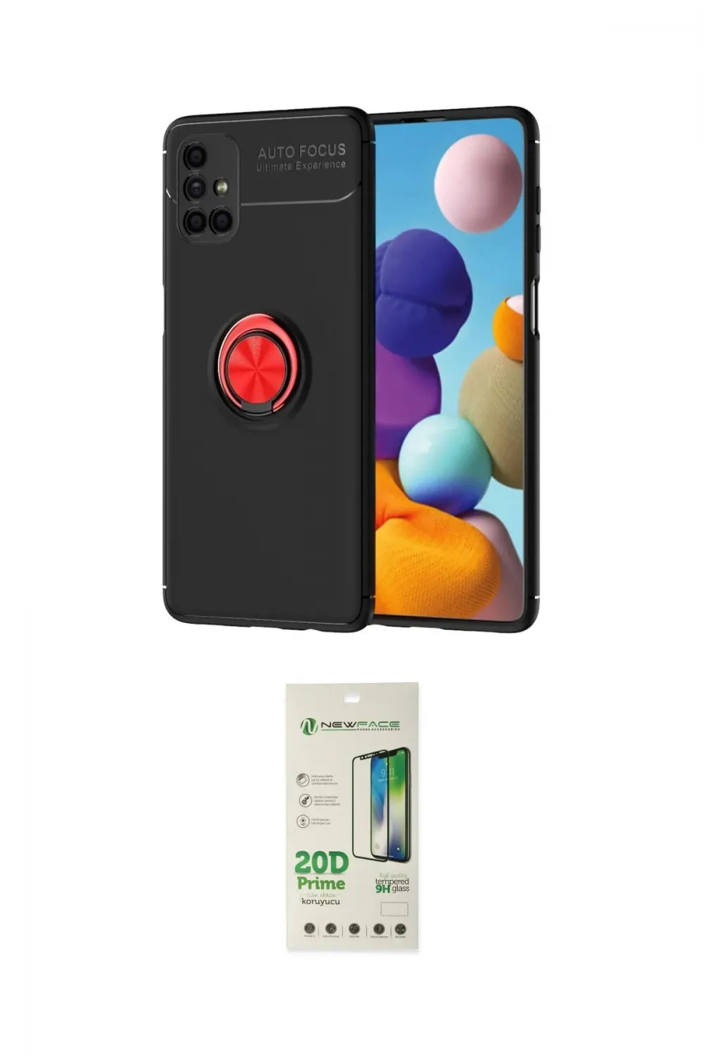 ieg™ Galaxy M51 Kılıf Yankı Form Prime - Siyah 20D Premium Cam Ekran Koruyucu