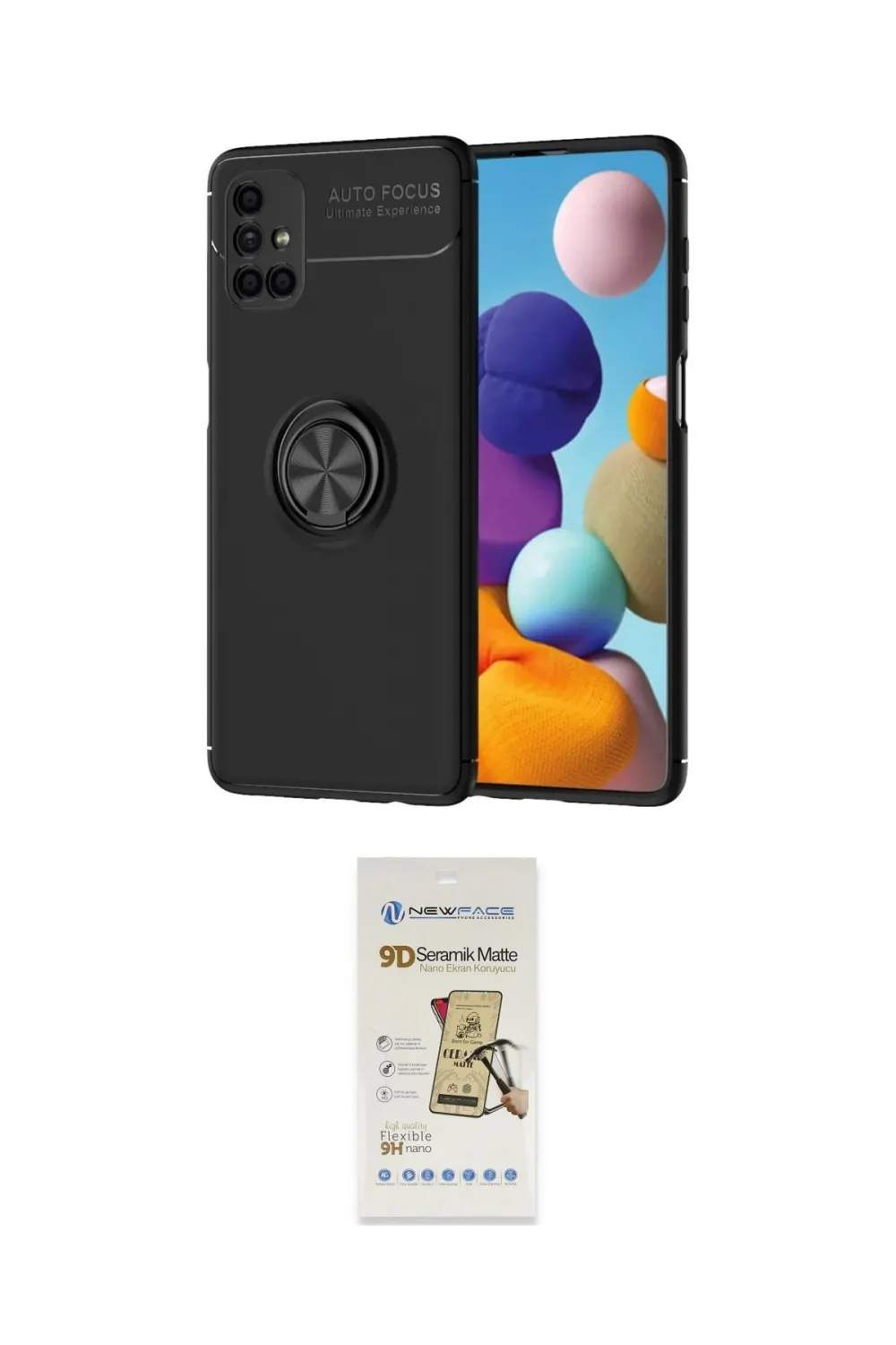 ieg™ Galaxy M51 Kılıf Yankı Form Prime - Siyah Mat Seramik Nano Ekran Koruyucu