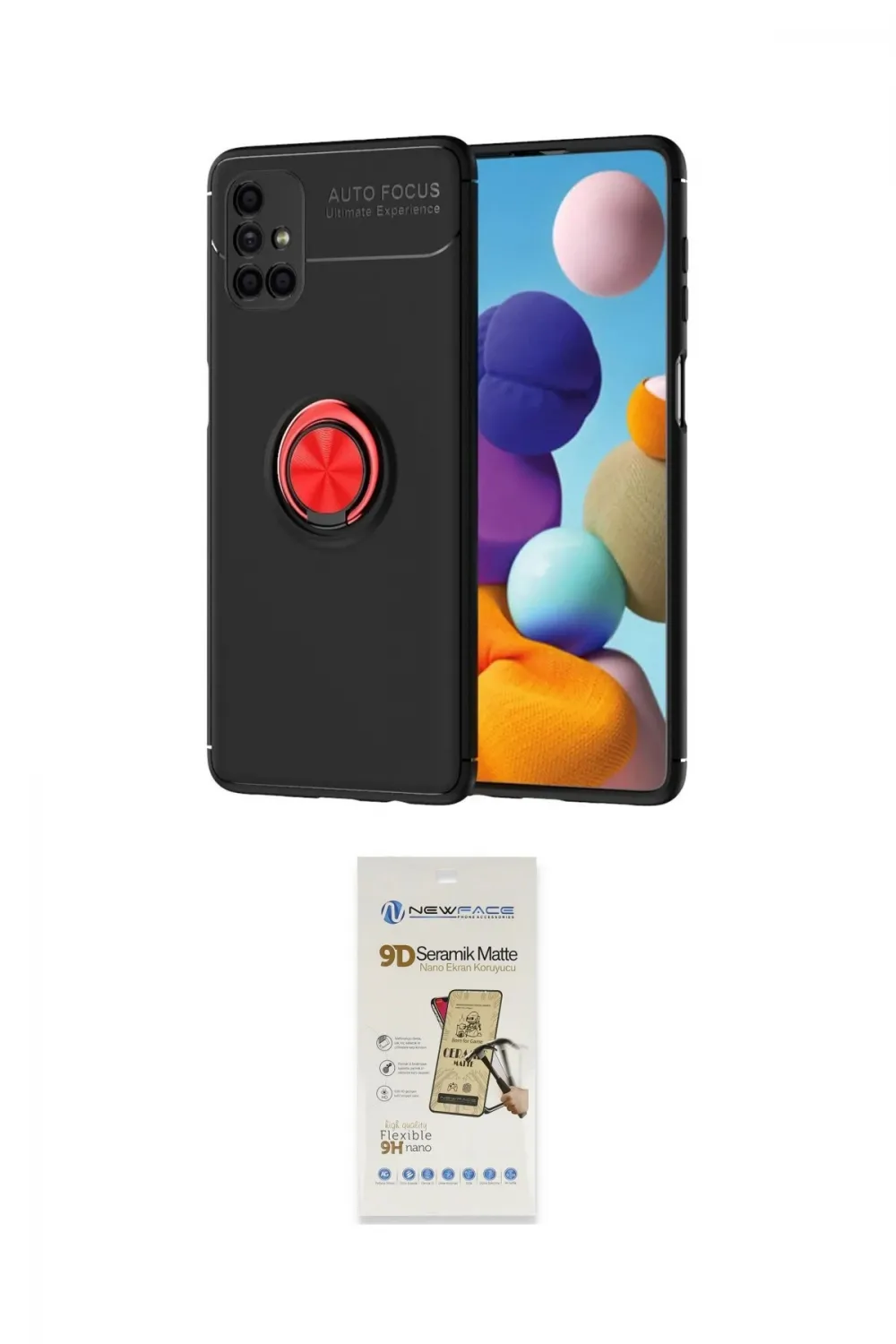ieg™ Galaxy M51 Kılıf Yankı Form Prime - Siyah Mat Seramik Nano Ekran Koruyucu
