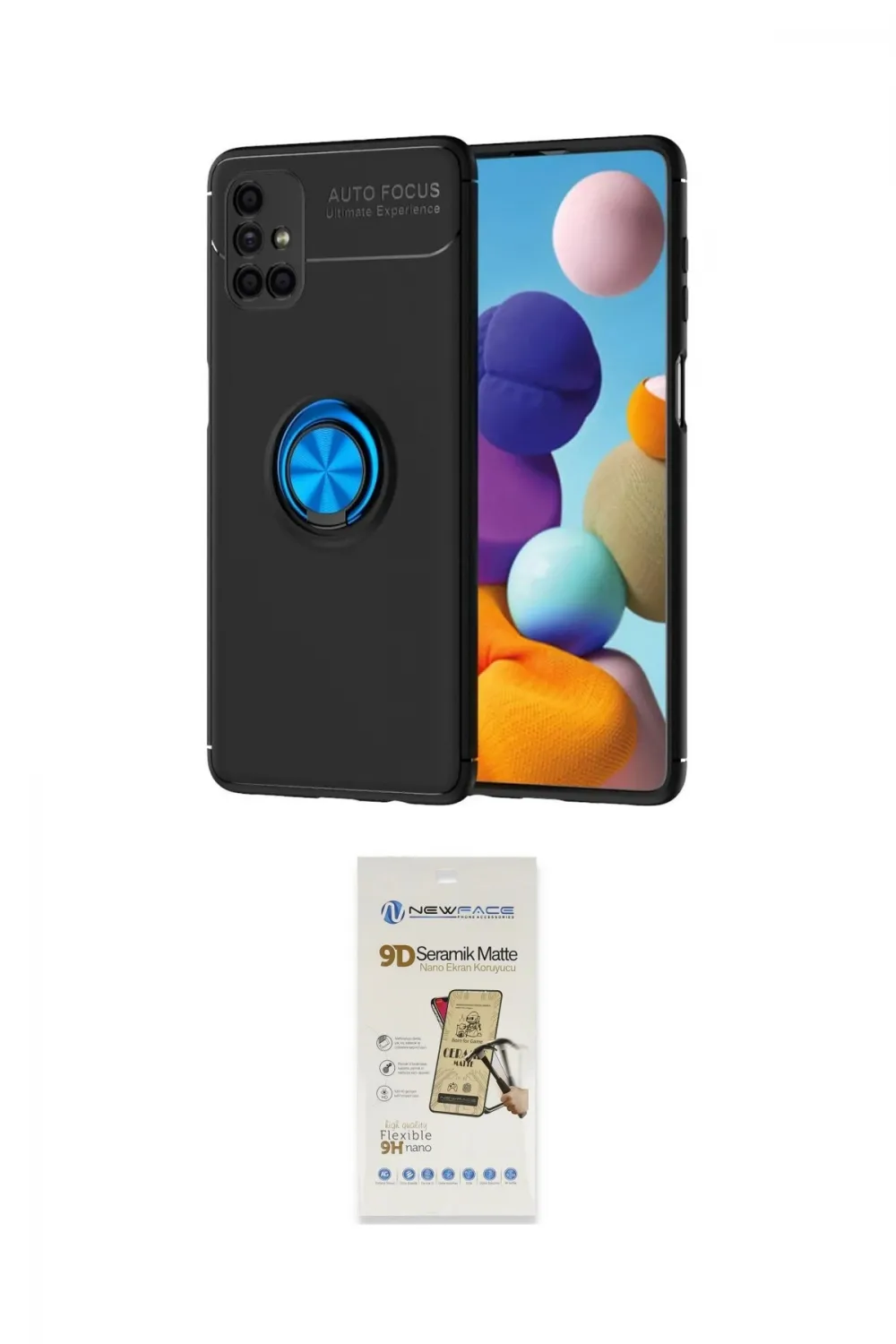 ieg™ Galaxy M51 Kılıf Yankı Form Prime - Siyah Mat Seramik Nano Ekran Koruyucu