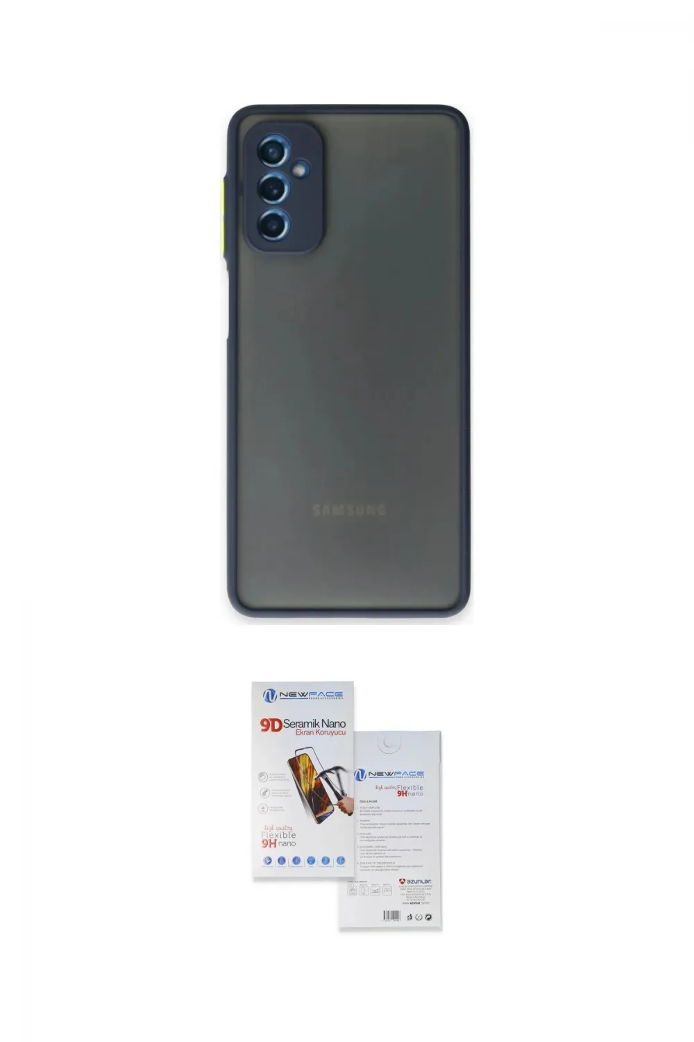 ieg™ Galaxy M52 5G Kılıf Ahenk Çizgi Serisi - Siyah Seramik Nano Ekran Koruyucu