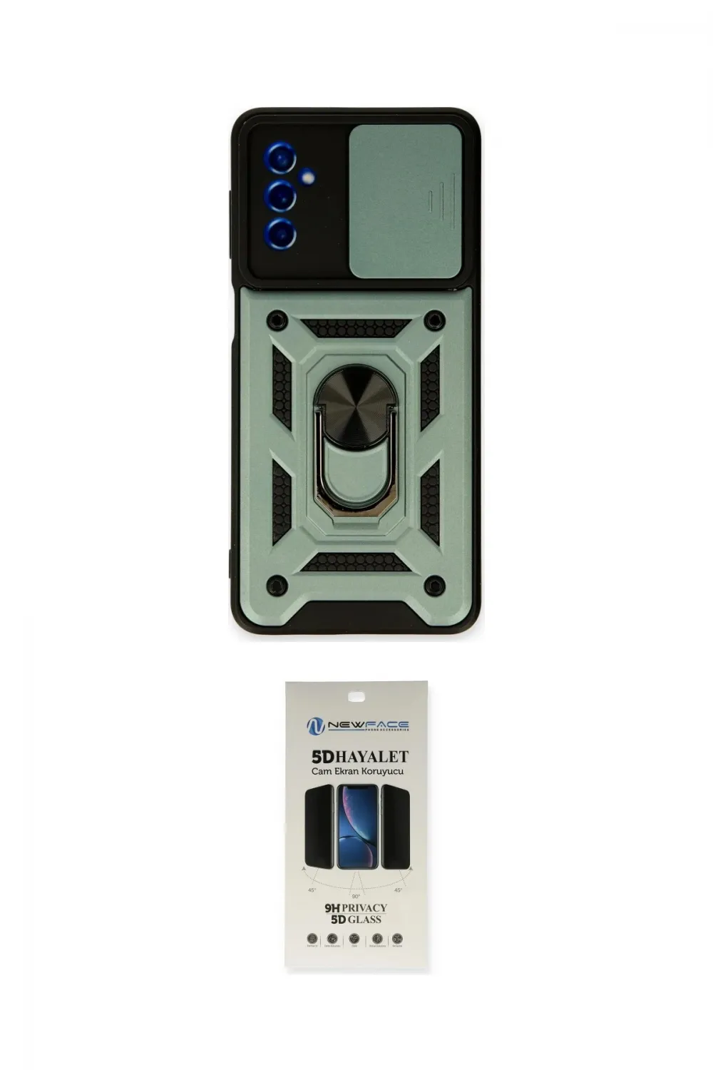 ieg™ Galaxy M52 5G Kılıf Ahenk Klasik - Siyah 5D Hayalet Cam Ekran Koruyucu