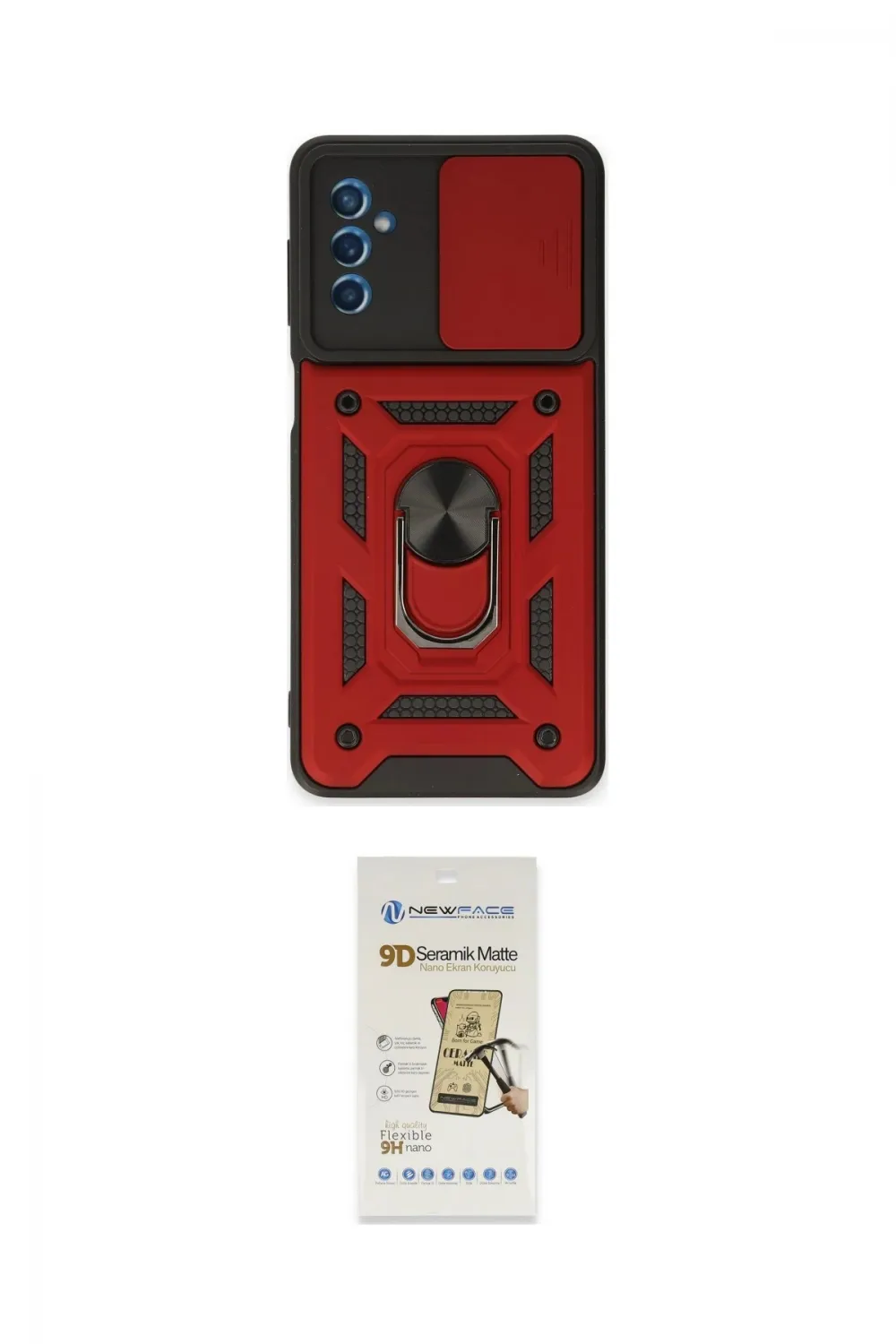 ieg™ Galaxy M52 5G Kılıf Ahenk Klasik - Siyah Mat Seramik Nano Ekran Koruyucu