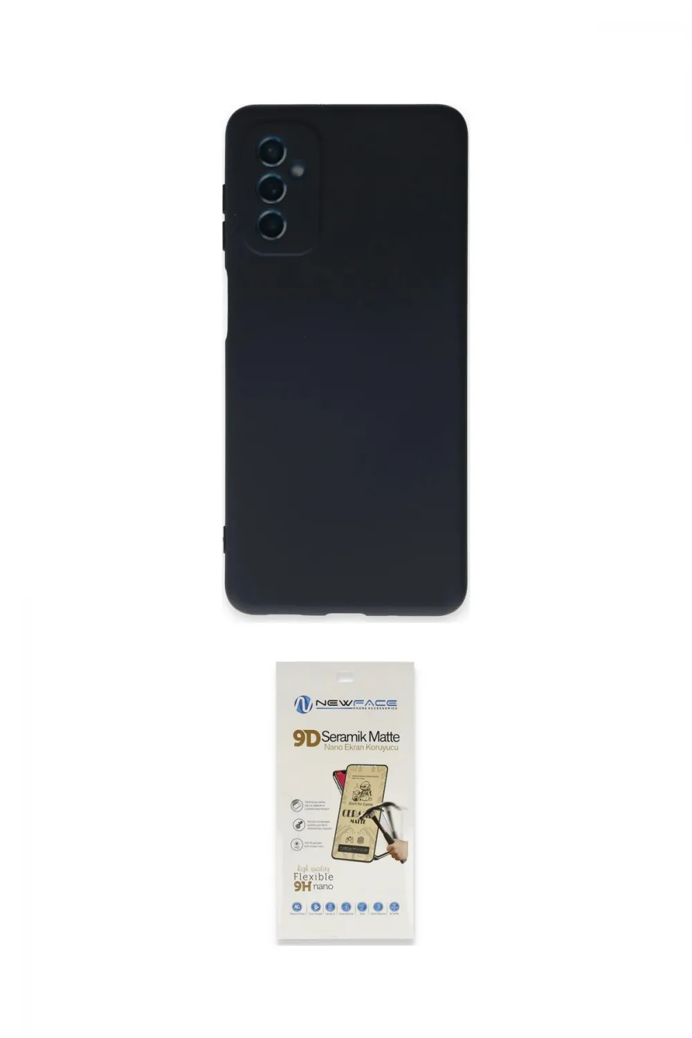 ieg™ Galaxy M52 5G Kılıf Ahenk Serisi - Siyah Mat Seramik Nano Ekran Koruyucu