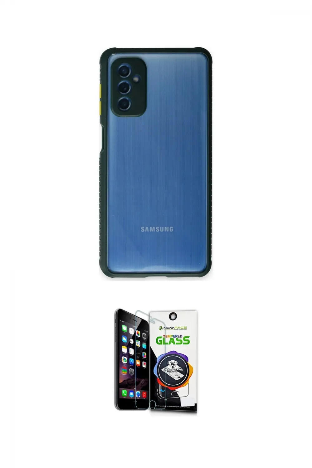 ieg™ Galaxy M52 5G Kılıf Nova Asil Özel Seri - Şeffaf Temperli Cam Ekran Koruyucu