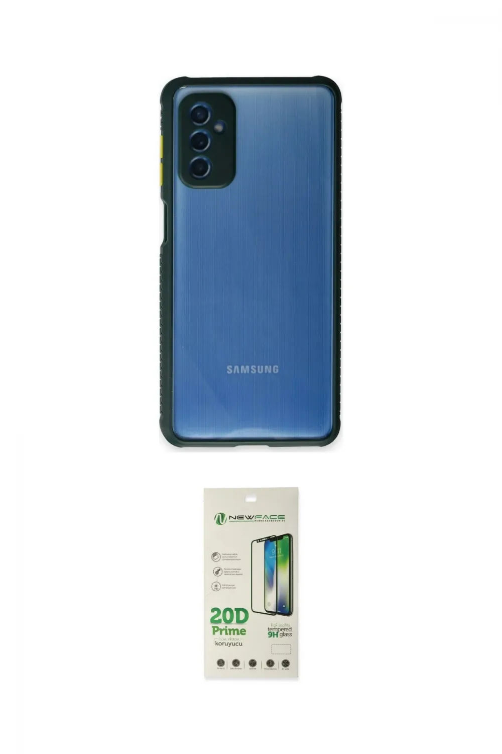 ieg™ Galaxy M52 5G Kılıf Nova Asil Özel Seri - Siyah 20D Premium Cam Ekran Koruyucu
