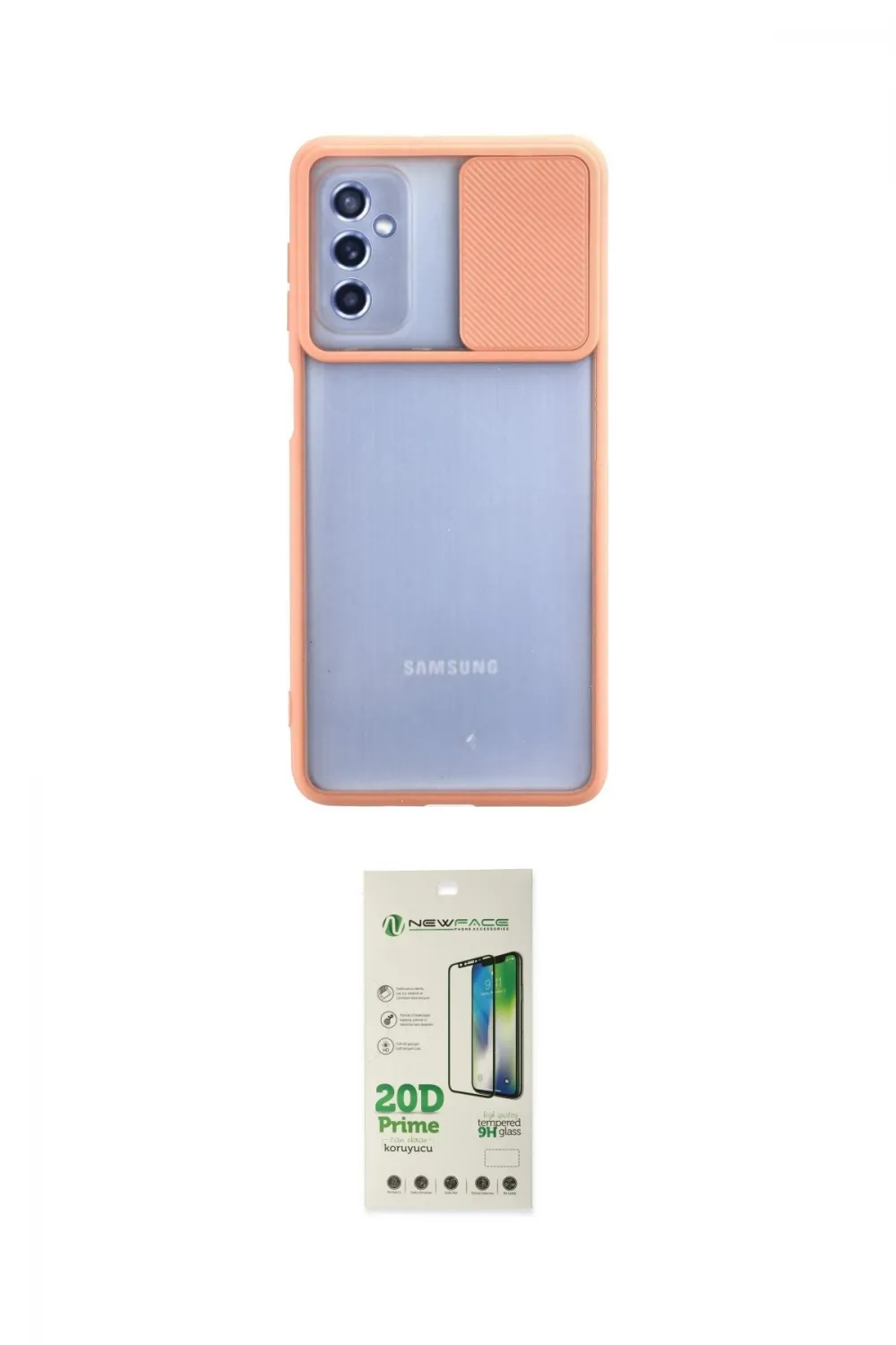 ieg™ Galaxy M52 5G Kılıf Vadi Çizgi - Siyah 20D Premium Cam Ekran Koruyucu